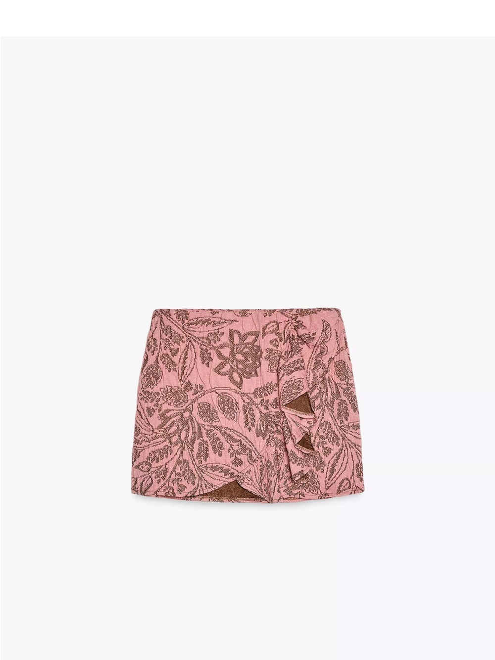 Zara Jacquard Ruffle Skirt